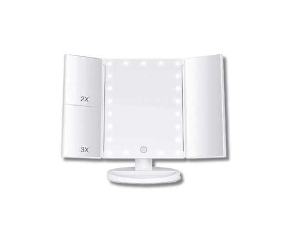 ESPEJO DE MAQUILLAJE TRIPLE LUCES LED XR-568 - 16 LUCES
